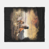 Schilderd woestijn #2 vlootsbank, middelgroot fleece deken (Voorkant (Horizontaal))