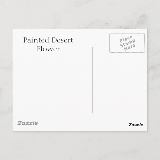 Schilderd woestijnventiel briefkaart (Achterkant)