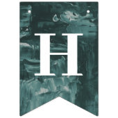 Schilderde feestdag bundelbanner - Blauwgroen Vlaggetjes (Tweede vlag)