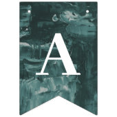 Schilderde feestdag bundelbanner - Blauwgroen Vlaggetjes (Derde vlag)