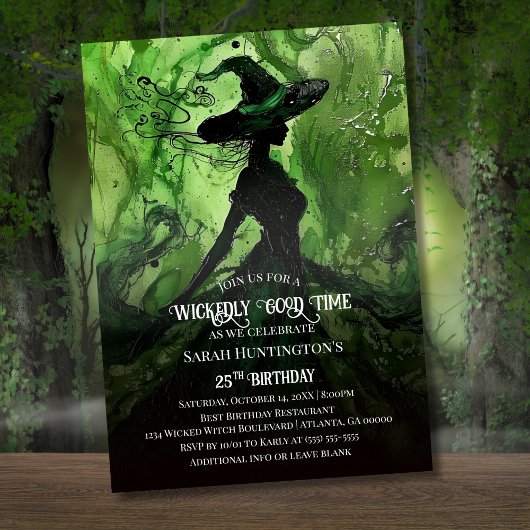 Schilderde goddeloos goede heks elke leeftijd verj kaart