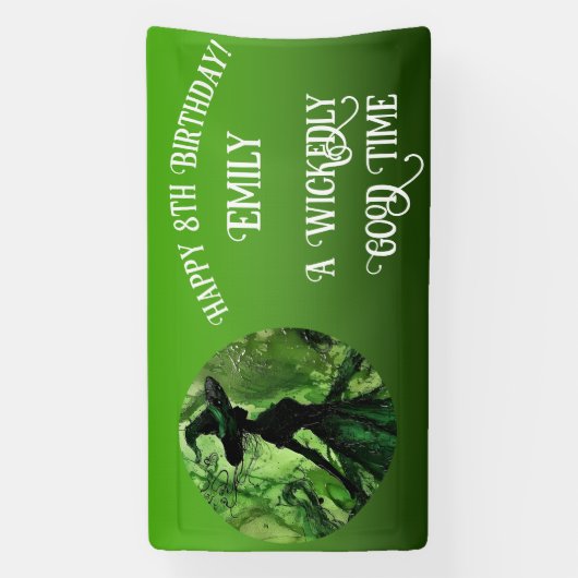 Schilderde goddeloos goede heks elke leeftijd verj spandoek (Verticaal)