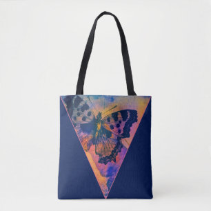 Schilderde vlinders boodschappentas tote bag
