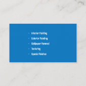 Schilderdiensten | Schilder op het werk Visitekaar Visitekaartje (Achterkant)