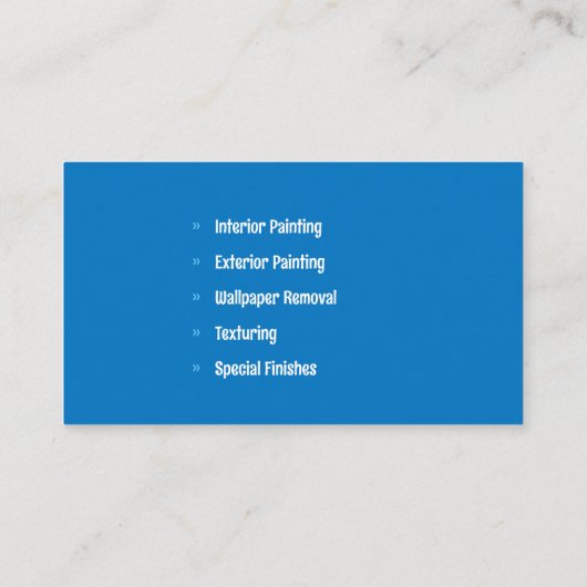 Schilderdiensten | Schilder op het werk Visitekaar Visitekaartje (Achterkant)