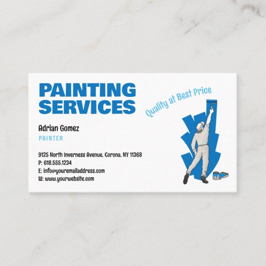 Schilderdiensten | Schilder op het werk Visitekaar Visitekaartje (Voorkant)