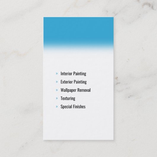 Schilderdiensten | Schilder op het werk Visitekaartje (Achterkant)