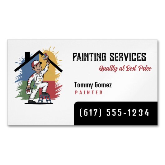 Schilderdiensten | Schilders Magnetisch Visitekaartje (Voorkant)