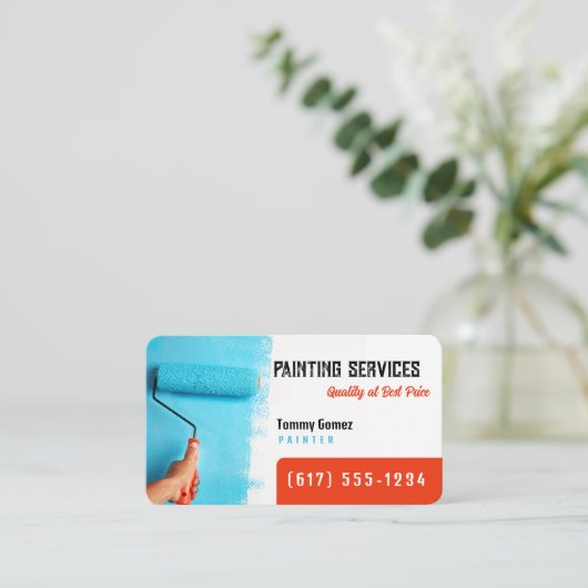 Schilderdiensten | Schilders Visitekaartje (Staand voorkant)