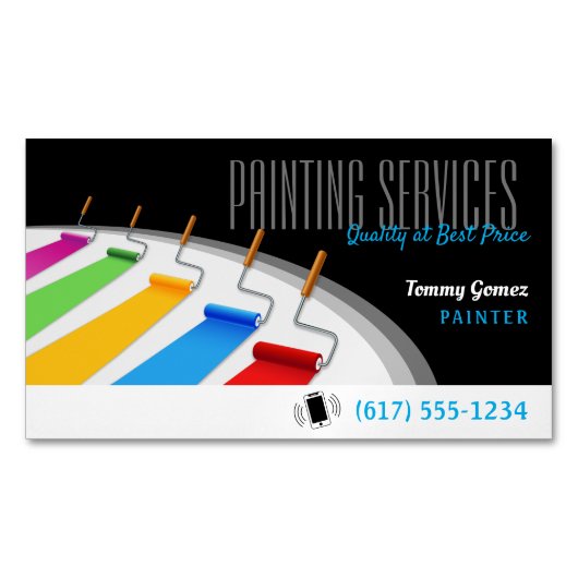 Schilderdiensten | Verfrollen Magnetisch Visitekaartje (Voorkant)