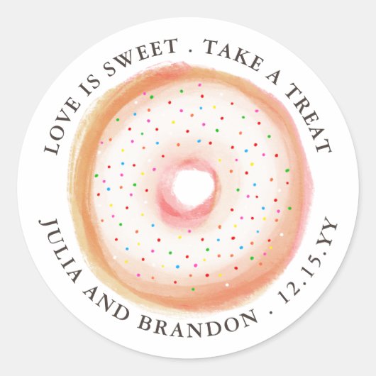 Schilderdinktprinsesje Donut Weddenschap Bedankt Ronde Sticker (Voorkant)