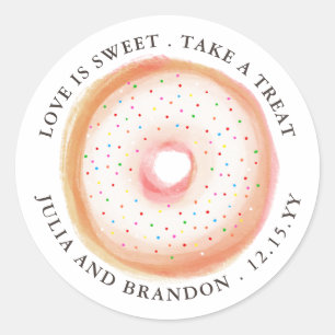 Schilderdinktprinsesje Donut Weddenschap Bedankt Ronde Sticker