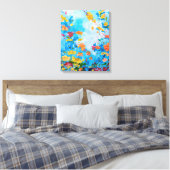 schilderdoek met florasdoek canvas afdruk (Insitu (Slaapkamer))