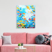 schilderdoek met florasdoek canvas afdruk (Insitu (Woonkamer))