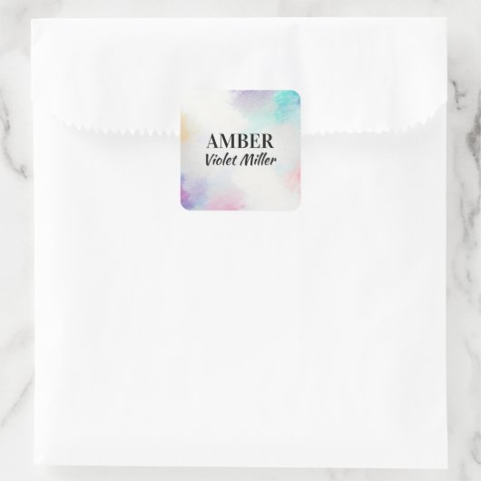 Schilderdoek Vierkante Sticker (Tas)