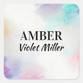 Schilderdoek Vierkante Sticker (Voorkant)