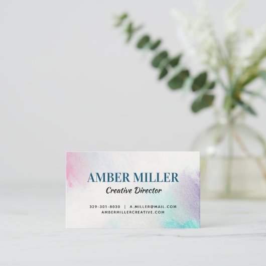 schilderdoek visitekaartje (Staand voorkant)