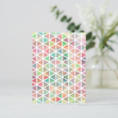 Schilderdriehoeken met kleurige waterverf briefkaart (Staand voorkant)