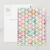 Schilderdriehoeken met kleurige waterverf briefkaart (Voorkant / Achterkant)