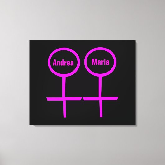 schilderdruk van Lesbian Lovers Canvas Afdruk (Voorkant)