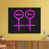 schilderdruk van Lesbian Lovers Canvas Afdruk (Insitu (Woonkamer))