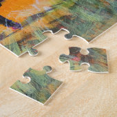 Schilderdverklikkerkoe op het strand legpuzzel (Zijkant)