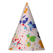 Schilderen 8e verjaardag van kleurrijke plashes feesthoedjes (Links)