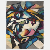 Schilderen Abstract Modern Vrouw Bold Fleece Deken (Voorkant)