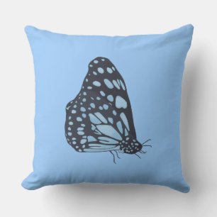 Schilderen Black Butterfly Blue Spots Custom Kusse Kussen