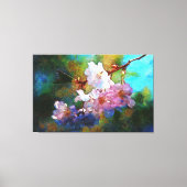 Schilderen Bloemen op een tak Prachtig Canvas Afdruk (Voorkant)