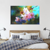 Schilderen Bloemen op een tak Prachtig Canvas Afdruk (Insitu (Slaapkamer))