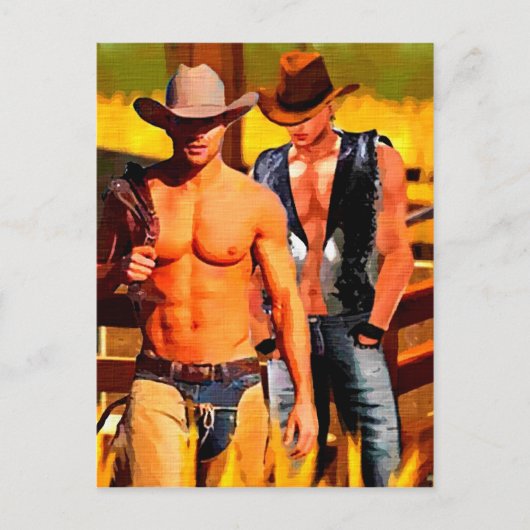 Schilderen: Cowboy Corral Briefkaart (Voorkant)