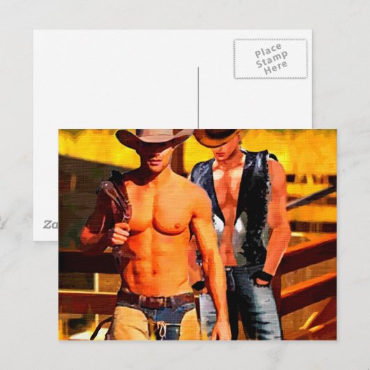 Schilderen:  Cowboy Corral Briefkaart (Voorkant / Achterkant)