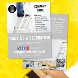 SCHILDEREN & DECORATIE diensten bedrijfsflyer Flyer