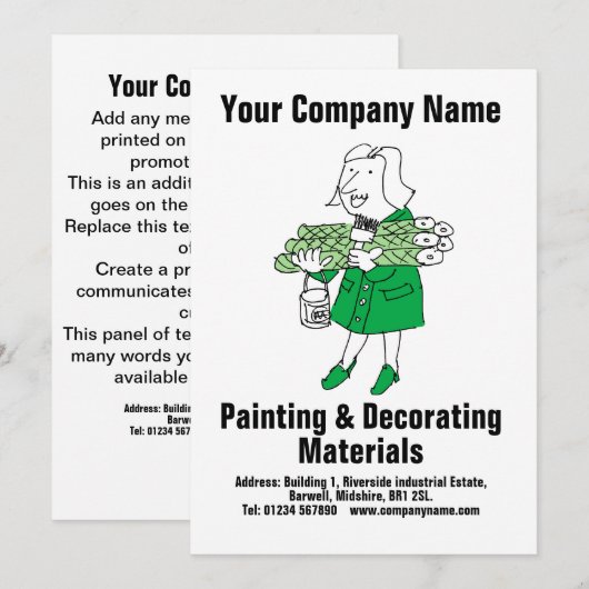 Schilderen & Decoreren Materialen Design Kaart (Voorkant / Achterkant)