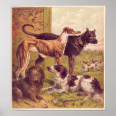 schilderen Dog Group Canvas afdrukken Poster (Voorkant)