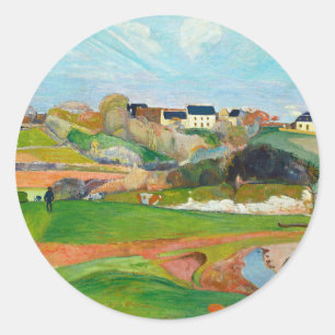 Schilderen door Gauguin Stylish Classical Art Ronde Sticker