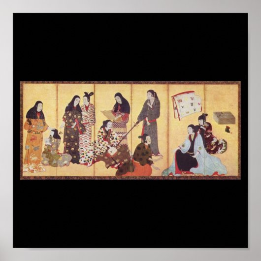 Schilderen door Iwasa Matabei c. 1650 Japan Poster (Voorkant)
