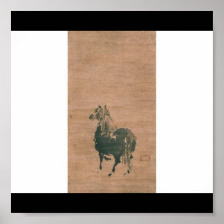 Schilderen door Miyamoto Musashi, c. jaren '1600 Poster