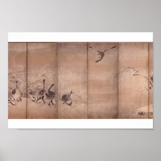 Schilderen door Miyamoto Musashi, c. jaren '1600 Poster (Voorkant)