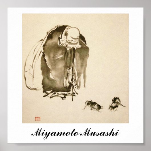 Schilderen door Miyamoto Musashi, c. jaren '1600 Poster (Voorkant)