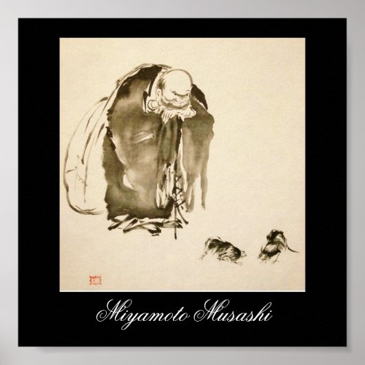 Schilderen door Miyamoto Musashi, c. jaren '1600 Poster (Voorkant)