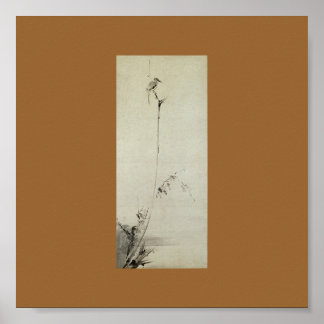 Schilderen door Miyamoto Musashi, c. jaren '1600 Poster