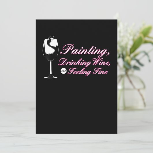 Schilderen| Drink wijnklep Kaart (Staand voorkant)