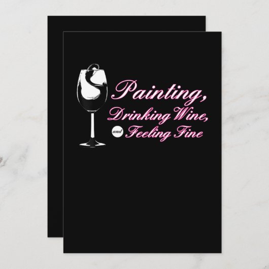 Schilderen| Drink wijnklep Kaart (Voorkant / Achterkant)