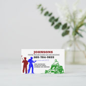 Schilderen Druk wassen en Lawn Care Visitekaartje (Staand voorkant)