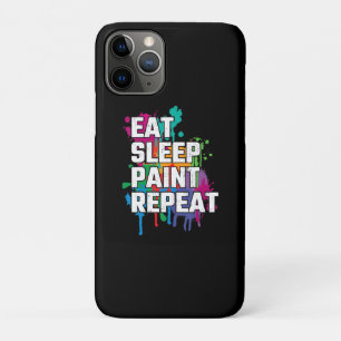 Schilderen Eet slaapverf Herhaal grappig schilde Case-Mate iPhone Case