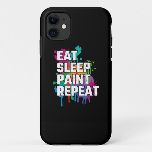 Schilderen | Eet slaapverf Herhaal grappig schilde Case-Mate iPhone Case (Achterkant)