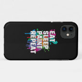 Schilderen | Eet slaapverf Herhaal grappig schilde Case-Mate iPhone Case (Achterkant (horizontaal))