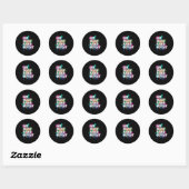 Schilderen | Eet slaapverf Herhaal grappig schilde Ronde Sticker (Vel)